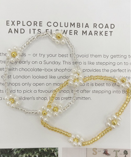 apres jour（アプレジュール）の「【apres jour×ARIAZ】ビーズブレスレット（ブレスレット・レディース・ベージュ/ホワイト・FREE）」の2枚目の写真