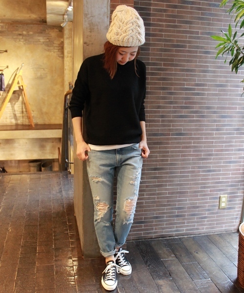 JOURNAL STANDARD（ジャーナルスタンダード）の「11.5OZデニムダメージ5PKパンツ #（デニムパンツ・レディース・ブラック/ネイビー・36/38/34/40）」の12枚目の写真