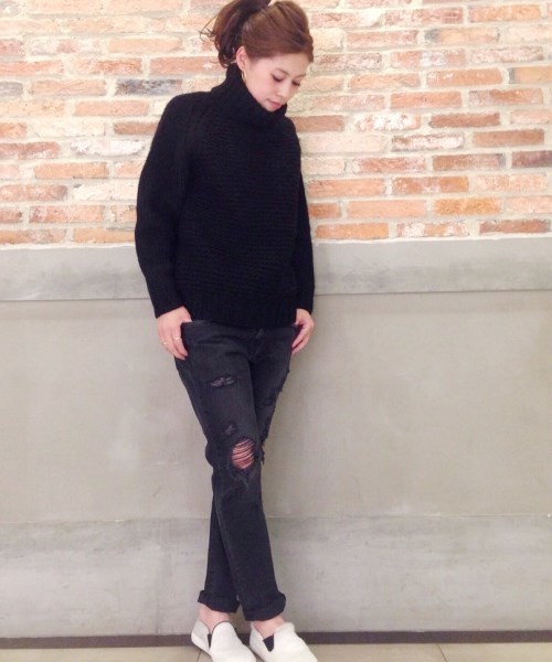 JOURNAL STANDARD（ジャーナルスタンダード）の「11.5OZデニムダメージ5PKパンツ #（デニムパンツ・レディース・ブラック/ネイビー・36/38/34/40）」の15枚目の写真