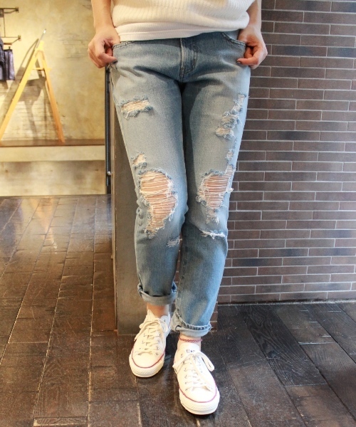 JOURNAL STANDARD（ジャーナルスタンダード）の「11.5OZデニムダメージ5PKパンツ #（デニムパンツ・レディース・ブラック/ネイビー・36/38/34/40）」の16枚目の写真