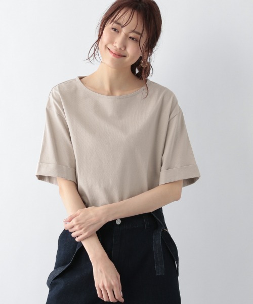 GLOBAL WORK(グローバルワーク)の「USAコットンBIGT半袖/937090(Tシャツ/カットソー・レディース・グリーン系その他/パープル系その他2/サックスブルー/その他/ホワイト系その他2/ホワイト/グレイッシュベージュ/ライトベージュ/ブラック/ホワイト系その他/ブラック系その他/オレンジ/イエロー系その他3/グレー系その他・MEDIUM/LARGE/SMALL)」の9枚目の写真