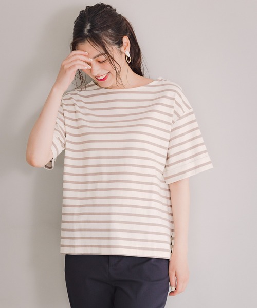 GLOBAL WORK(グローバルワーク)の「USAコットンBIGT半袖/937090(Tシャツ/カットソー・レディース・グリーン系その他/パープル系その他2/サックスブルー/その他/ホワイト系その他2/ホワイト/グレイッシュベージュ/ライトベージュ/ブラック/ホワイト系その他/ブラック系その他/オレンジ/イエロー系その他3/グレー系その他・MEDIUM/LARGE/SMALL)」の8枚目の写真