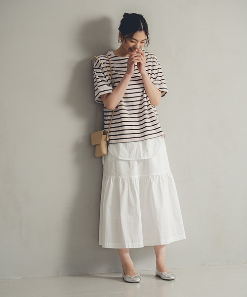 GLOBAL WORK(グローバルワーク)の「USAコットンBIGT半袖/937090(Tシャツ/カットソー・レディース・グリーン系その他/パープル系その他2/サックスブルー/その他/ホワイト系その他2/ホワイト/グレイッシュベージュ/ライトベージュ/ブラック/ホワイト系その他/ブラック系その他/オレンジ/イエロー系その他3/グレー系その他・MEDIUM/LARGE/SMALL)」の20枚目の写真