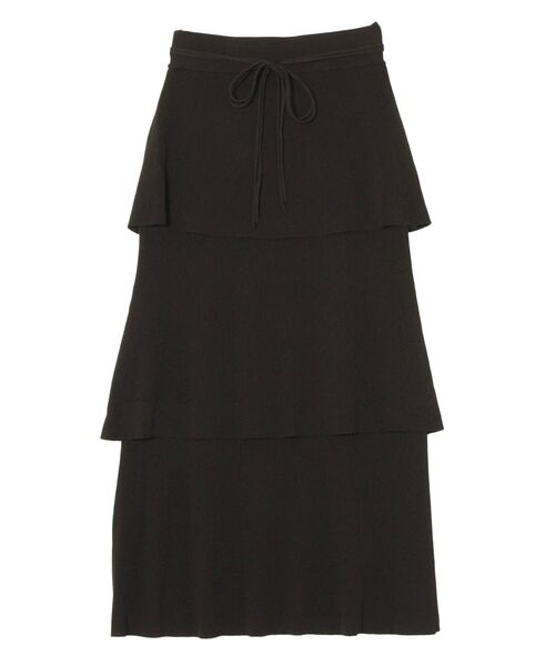 LAGUNAMOON(ラグナムーン)の「ティアードニットスカート【セットアップ着用可能】(スカート・レディース・ベージュ/ブラック/ブルー・SMALL/MEDIUM)」の18枚目の写真