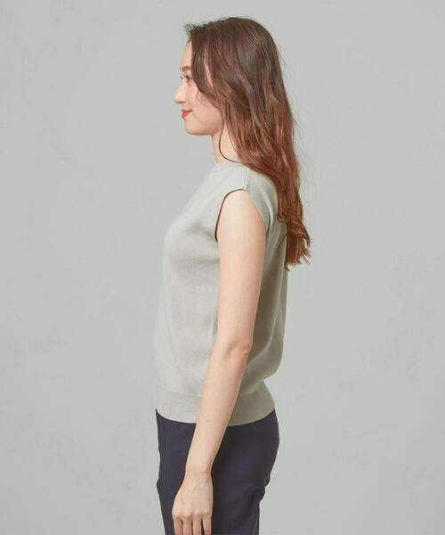 closet story（クローゼットストーリー）の「＜closet story＞□テンジク ノースリーブ ニット -手洗い可能-（ニット/セーター・レディース・ホワイト/ライトグレー/ダークブラウン/ダークグレー・FREE）」の14枚目の写真