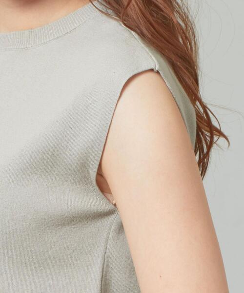 closet story（クローゼットストーリー）の「＜closet story＞□テンジク ノースリーブ ニット -手洗い可能-（ニット/セーター・レディース・ホワイト/ライトグレー/ダークブラウン/ダークグレー・FREE）」の5枚目の写真