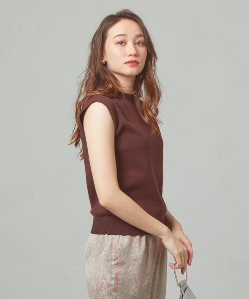 closet story（クローゼットストーリー）の「＜closet story＞□テンジク ノースリーブ ニット -手洗い可能-（ニット/セーター・レディース・ホワイト/ライトグレー/ダークブラウン/ダークグレー・FREE）」の6枚目の写真
