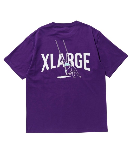XLARGE エクストララージ 半袖 Tシャツ 紫 XLARGE エクストララージ メンズ タギングロゴ ショートスリーブ