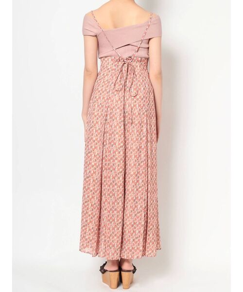 MERCURYDUO(マーキュリーデュオ)の「ジオメトリックハイウエストタックパンツ(その他パンツ・レディース・オレンジ/グリーン・FREE)」の8枚目の写真