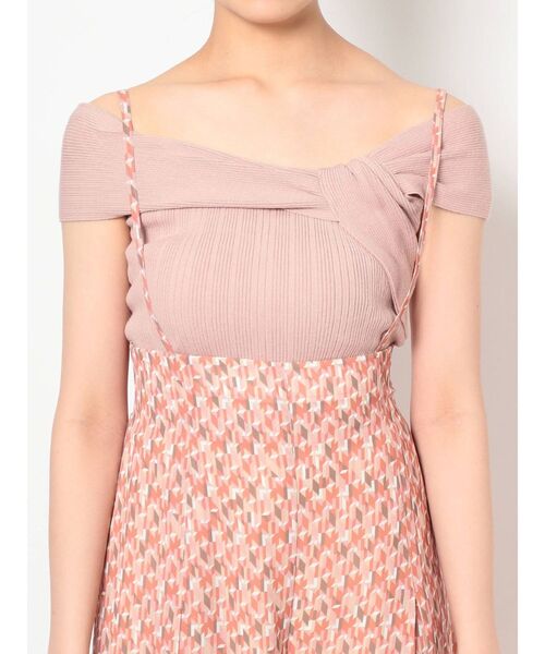 MERCURYDUO(マーキュリーデュオ)の「ジオメトリックハイウエストタックパンツ(その他パンツ・レディース・オレンジ/グリーン・FREE)」の9枚目の写真