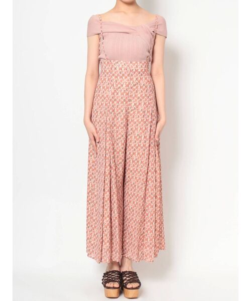 MERCURYDUO(マーキュリーデュオ)の「ジオメトリックハイウエストタックパンツ(その他パンツ・レディース・オレンジ/グリーン・FREE)」の21枚目の写真