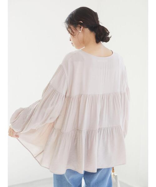 ELENCARE DUE（エレンカーレデュエ）の「・ELENCARE DUE 刺繍ティアードブラウス＊（シャツ/ブラウス・レディース・オフホワイト/ベージュ/ブラック/ラベンダー・FREE）」の10枚目の写真