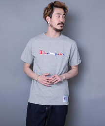 Champion | 【Champion/チャンピオン】マルチカラーロゴ入り刺繍Ｔシャツ　コットン100％　自然な風合い　刺繍ロゴ　ジョックタグ(Tシャツ/カットソー)