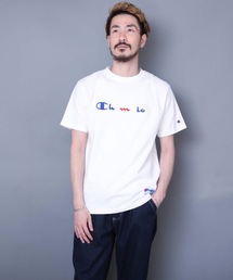 Champion | 【Champion/チャンピオン】マルチカラーロゴ入り刺繍Ｔシャツ　コットン100％　自然な風合い　刺繍ロゴ　ジョックタグ(Tシャツ/カットソー)