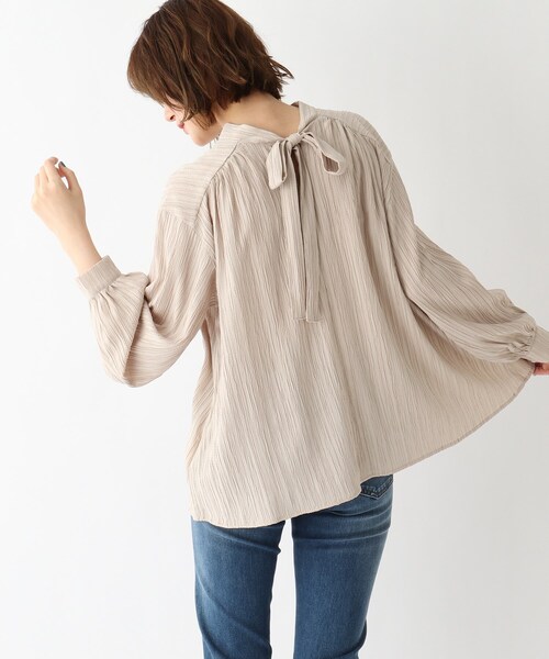 THE SHOP TK （ザ ショップ ティーケー ）の「◆ワッシャー2wayハイネックブラウス（シャツ/ブラウス・レディース・チャコールグレー/パープル/ライトベージュ・12/13）」の6枚目の写真