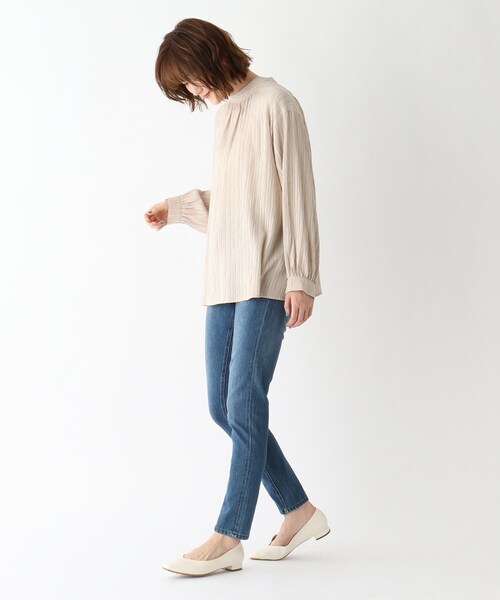 THE SHOP TK （ザ ショップ ティーケー ）の「◆ワッシャー2wayハイネックブラウス（シャツ/ブラウス・レディース・チャコールグレー/パープル/ライトベージュ・12/13）」の15枚目の写真