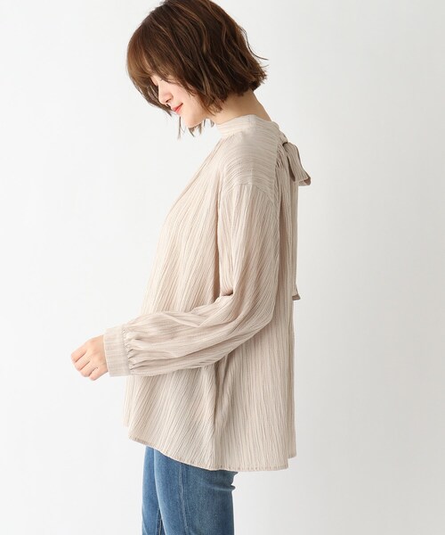 THE SHOP TK （ザ ショップ ティーケー ）の「◆ワッシャー2wayハイネックブラウス（シャツ/ブラウス・レディース・チャコールグレー/パープル/ライトベージュ・12/13）」の12枚目の写真