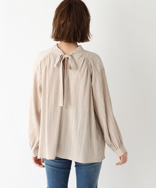 THE SHOP TK （ザ ショップ ティーケー ）の「◆ワッシャー2wayハイネックブラウス（シャツ/ブラウス・レディース・チャコールグレー/パープル/ライトベージュ・12/13）」の7枚目の写真