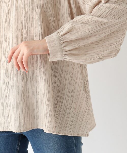 THE SHOP TK （ザ ショップ ティーケー ）の「◆ワッシャー2wayハイネックブラウス（シャツ/ブラウス・レディース・チャコールグレー/パープル/ライトベージュ・12/13）」の16枚目の写真