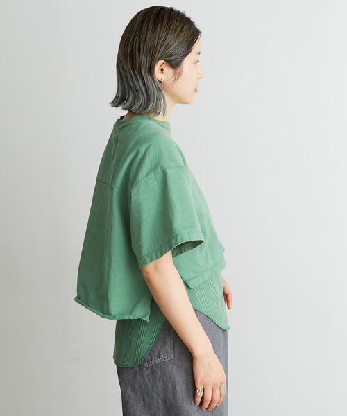 nitca（ニトカ）の「._●スーパーアメリカンドライ天竺 チビT（Tシャツ/カットソー・レディース・グリーン/ボルドー/ホワイト・FREE）」の6枚目の写真