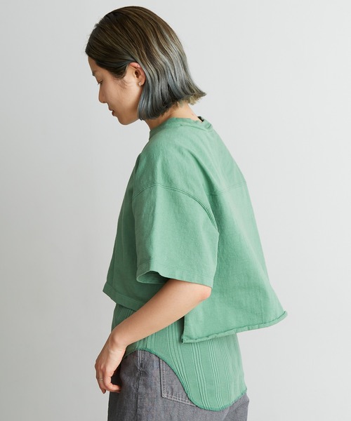 nitca（ニトカ）の「._●スーパーアメリカンドライ天竺 チビT（Tシャツ/カットソー・レディース・グリーン/ボルドー/ホワイト・FREE）」の7枚目の写真