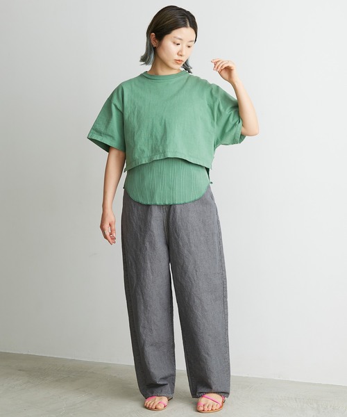 nitca（ニトカ）の「._●スーパーアメリカンドライ天竺 チビT（Tシャツ/カットソー・レディース・グリーン/ボルドー/ホワイト・FREE）」の9枚目の写真