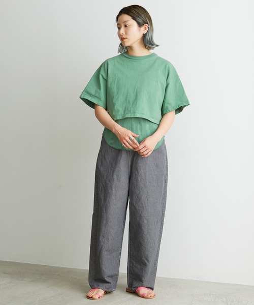 nitca（ニトカ）の「._●スーパーアメリカンドライ天竺 チビT（Tシャツ/カットソー・レディース・グリーン/ボルドー/ホワイト・FREE）」の10枚目の写真