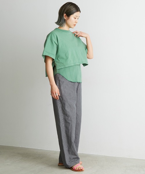 nitca（ニトカ）の「._●スーパーアメリカンドライ天竺 チビT（Tシャツ/カットソー・レディース・グリーン/ボルドー/ホワイト・FREE）」の11枚目の写真