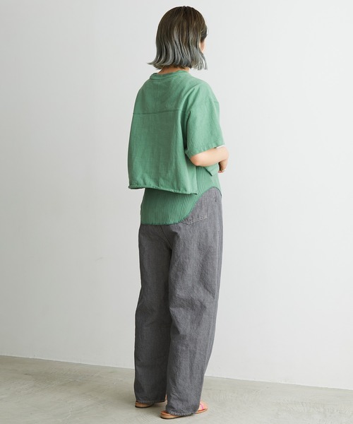 nitca（ニトカ）の「._●スーパーアメリカンドライ天竺 チビT（Tシャツ/カットソー・レディース・グリーン/ボルドー/ホワイト・FREE）」の12枚目の写真