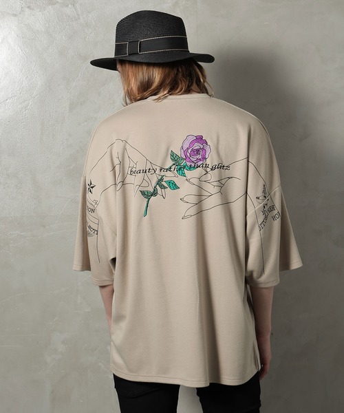 JACKROSE(ジャックローズ)の「JE-アートローズ・SSTEE(Tシャツ/カットソー・メンズ・ホワイト/ホワイト系その他2/ブラック/ブラック系その他2/ベージュ/ピンク・M/L)」の5枚目の写真