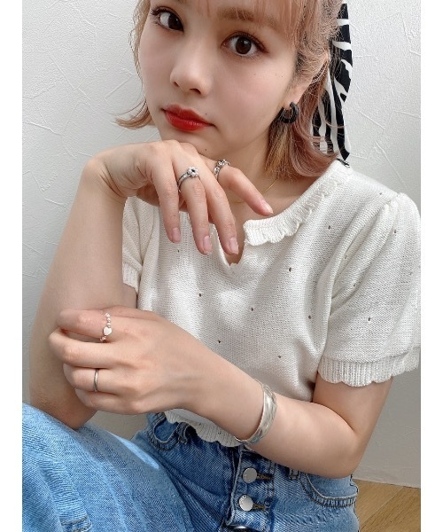 JUMELLE（ジュメロ）の「カールピアス（ピアス（両耳用）・レディース・ブラック/ゴールド・FREE）」の10枚目の写真