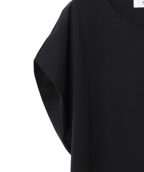 ADAM ET ROPE'(アダムエロペ)の「【アウトレット店舗・WEB限定】TCポンチフレンチスリーブTEE(Tシャツ/カットソー・レディース・ブラック/ホワイト/クリーム/ブラウン/グリーン・FREE)」の9枚目の写真