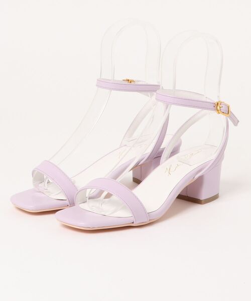 KOBE LETTUCE（コウベレタス）の「アンクルベルトチャンキーヒールサンダル（サンダル・レディース・ブラック/グリーン/キャメル/ホワイト/ベージュ/ラベンダー・M/S/LL/L）」の16枚目の写真