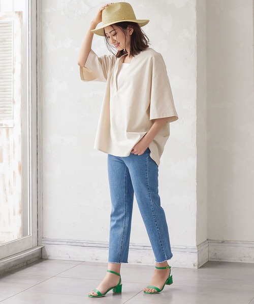 KOBE LETTUCE（コウベレタス）の「アンクルベルトチャンキーヒールサンダル（サンダル・レディース・ブラック/グリーン/キャメル/ホワイト/ベージュ/ラベンダー・M/S/LL/L）」の14枚目の写真