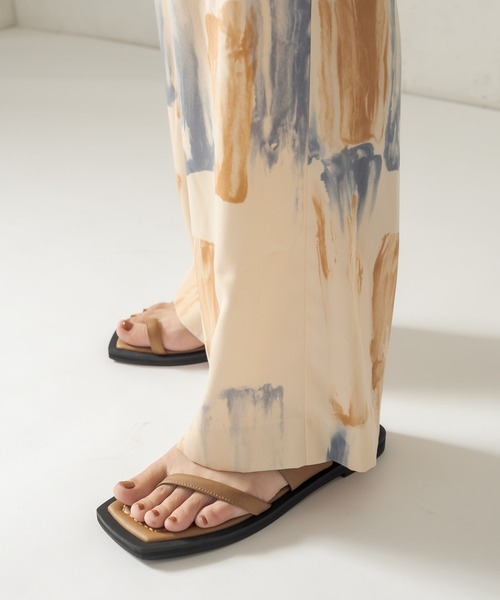 CAPRICIEUX LE'MAGE(カプリシューレマージュ)の「ペインテッドフレアパンツ(その他パンツ・レディース・ベージュ/ミント・38/36)」の11枚目の写真