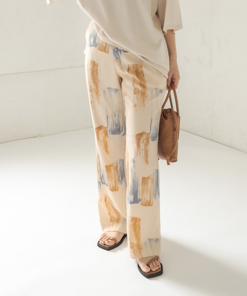 CAPRICIEUX LE'MAGE(カプリシューレマージュ)の「ペインテッドフレアパンツ(その他パンツ・レディース・ベージュ/ミント・38/36)」の13枚目の写真