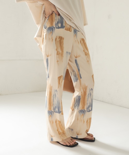 CAPRICIEUX LE'MAGE(カプリシューレマージュ)の「ペインテッドフレアパンツ(その他パンツ・レディース・ベージュ/ミント・38/36)」の14枚目の写真