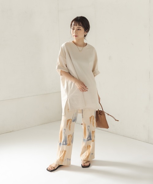 CAPRICIEUX LE'MAGE(カプリシューレマージュ)の「ペインテッドフレアパンツ(その他パンツ・レディース・ベージュ/ミント・38/36)」の15枚目の写真