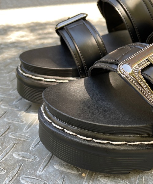 CAPRICIEUX LE'MAGE（カプリシューレマージュ）の「〈WEB限定〉厚底ウエスタンサンダル（サンダル・レディース・ブラック・SMALL/MEDIUM/LARGE）」の7枚目の写真