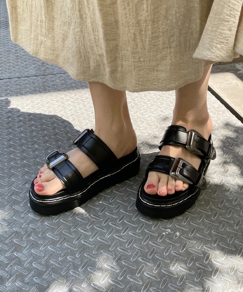 CAPRICIEUX LE'MAGE（カプリシューレマージュ）の「〈WEB限定〉厚底ウエスタンサンダル（サンダル・レディース・ブラック・SMALL/MEDIUM/LARGE）」の9枚目の写真