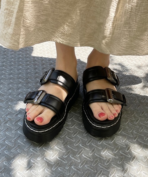 CAPRICIEUX LE'MAGE（カプリシューレマージュ）の「〈WEB限定〉厚底ウエスタンサンダル（サンダル・レディース・ブラック・SMALL/MEDIUM/LARGE）」の10枚目の写真