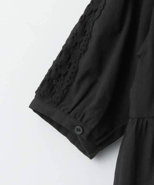 GLOBAL WORK（グローバルワーク）の「【AND YUA ANY】レースキリカエハオリワンピース/944757（ワンピース・キッズ・ブラック/ベージュ・150cm/160cm）」の6枚目の写真