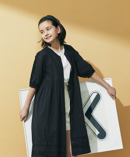 GLOBAL WORK（グローバルワーク）の「【AND YUA ANY】レースキリカエハオリワンピース/944757（ワンピース・キッズ・ブラック/ベージュ・150cm/160cm）」の15枚目の写真