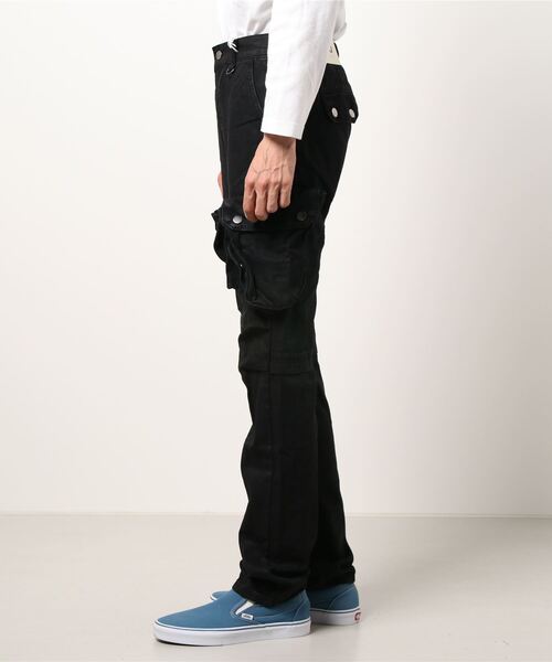mnml（ミニマル）の「【mnml】SP743 WAXED DENIM CARGO PANTS（カーゴパンツ）」 WEAR
