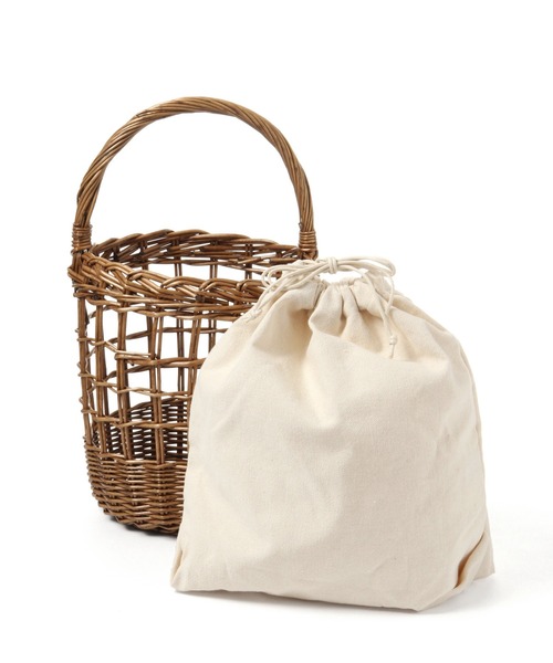 studio CLIP（スタディオクリップ）の「透かし柳カゴバッグ（かごバッグ・レディース・ナチュラル/ダークブラウン・FREE）」の9枚目の写真