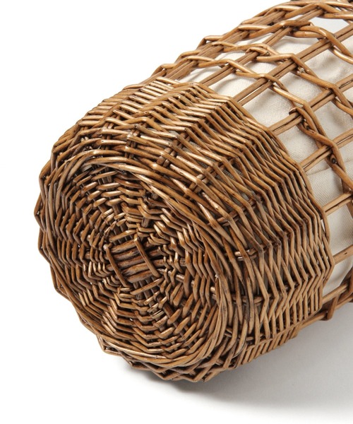 studio CLIP（スタディオクリップ）の「透かし柳カゴバッグ（かごバッグ・レディース・ナチュラル/ダークブラウン・FREE）」の4枚目の写真