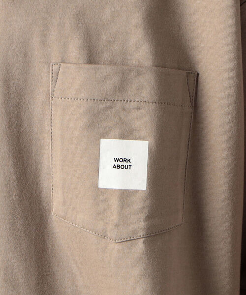 NOLLEY'S goodman（ノーリーズグッドマン）の「【WORK ABOUT/ワークアバウト】BOXロゴ ビッグシルエット Tシャツ（Tシャツ/カットソー・メンズ・ブラック/ホワイト/ベージュ・LARGE/SMALL/MEDIUM）」の14枚目の写真