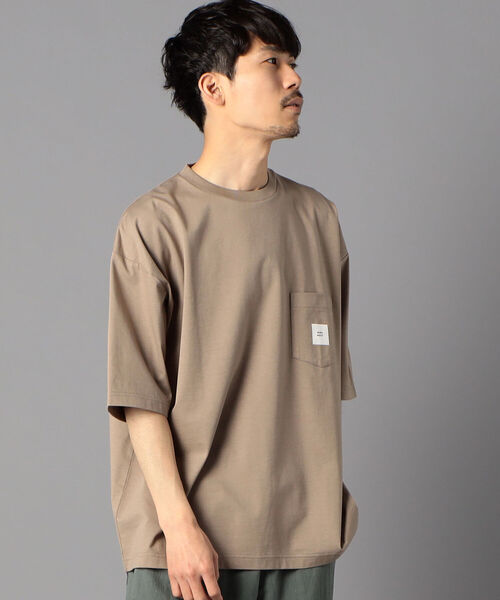NOLLEY'S goodman（ノーリーズグッドマン）の「【WORK ABOUT/ワークアバウト】BOXロゴ ビッグシルエット Tシャツ（Tシャツ/カットソー・メンズ・ブラック/ホワイト/ベージュ・LARGE/SMALL/MEDIUM）」の16枚目の写真