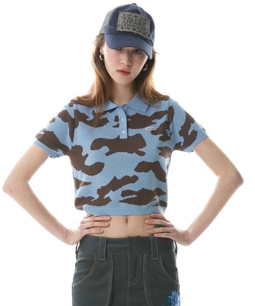 SCULPTOR（スカルプター）の「POLO KNIT TOP/ポロニットトップス