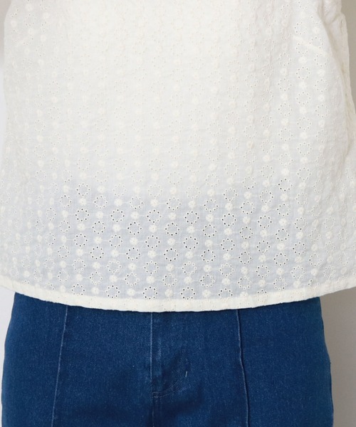 archives（アルシーヴ）の「【入荷禁止】刺繍レースパワショルブラウス（シャツ/ブラウス・レディース・ネイビー/オフホワイト/オレンジ・MEDIUM）」の18枚目の写真